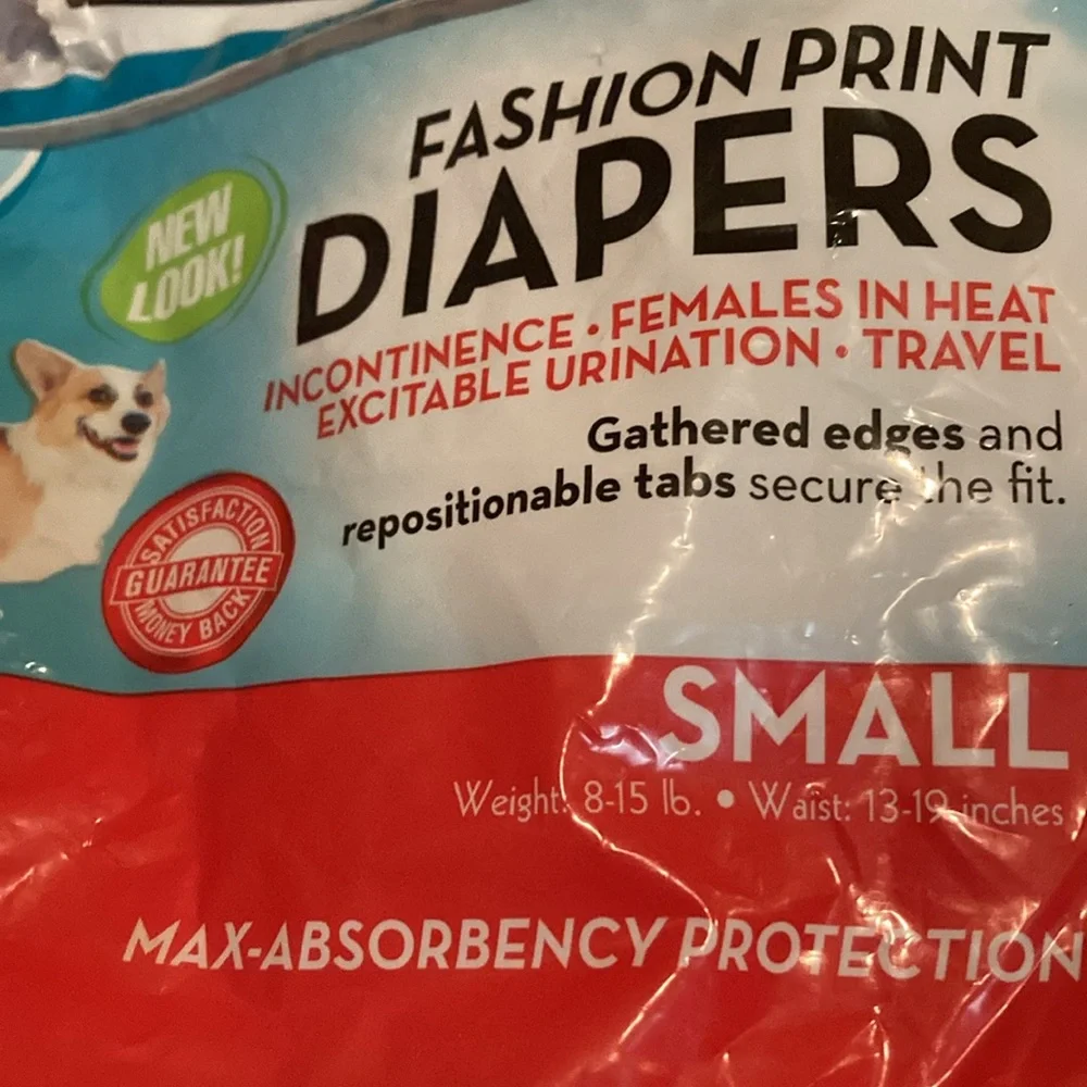 Pet Diapers Pink and White Checkered & Polka Dot for Dogs